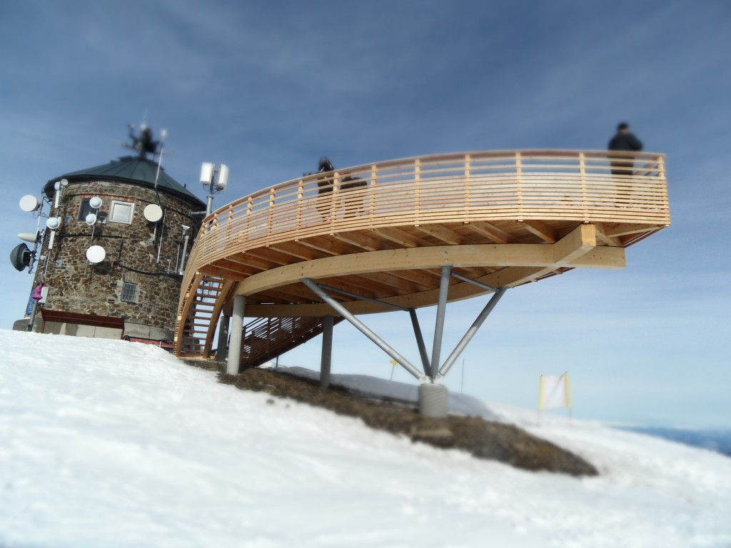 Aussichtsplattform auf der Gerlitzen Holzbau Zimmerei Holzbau